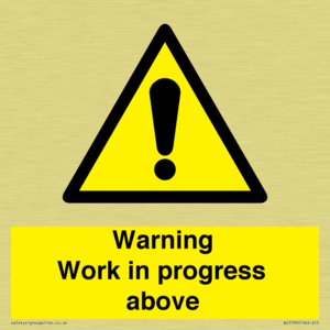 Warning Work in progress above